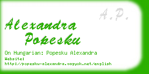 alexandra popesku business card